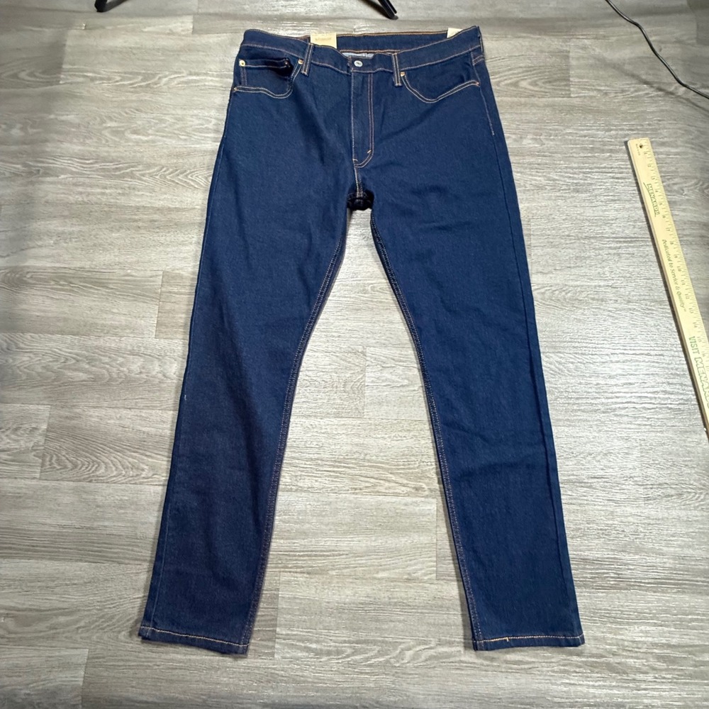Levis 512 Slim Taper Jeans Mens 36x32 Dark Indigo Blue Stretch Denim NWT